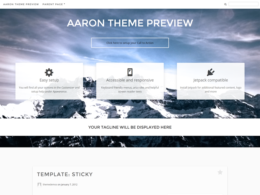 Aaron – WordPress Themes