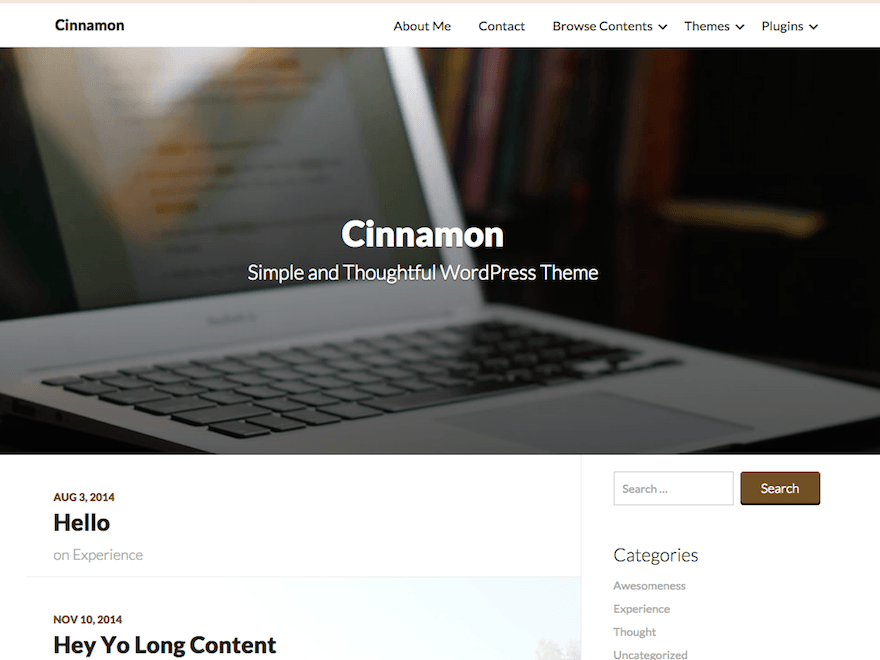 Cinnamon – WordPress Themes